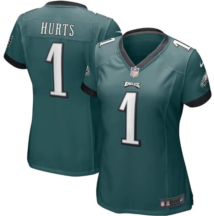 Women's Philadelphia Eagles #1 Jalen Hurts Green Vapor Untouchable Limited Stitched Football Jersey(Run Small) Women's Philadelphia Eagles #1 Jalen Hurts Green Vapor Untouchable Limited Stitched Football Jersey(Run Small)